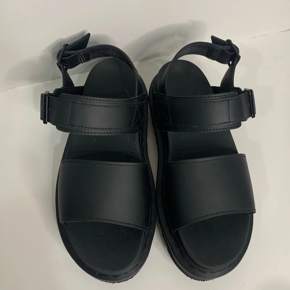 VOSS WOMEN'S LEATHER STRAP SANDALS - Picture 3 of 10